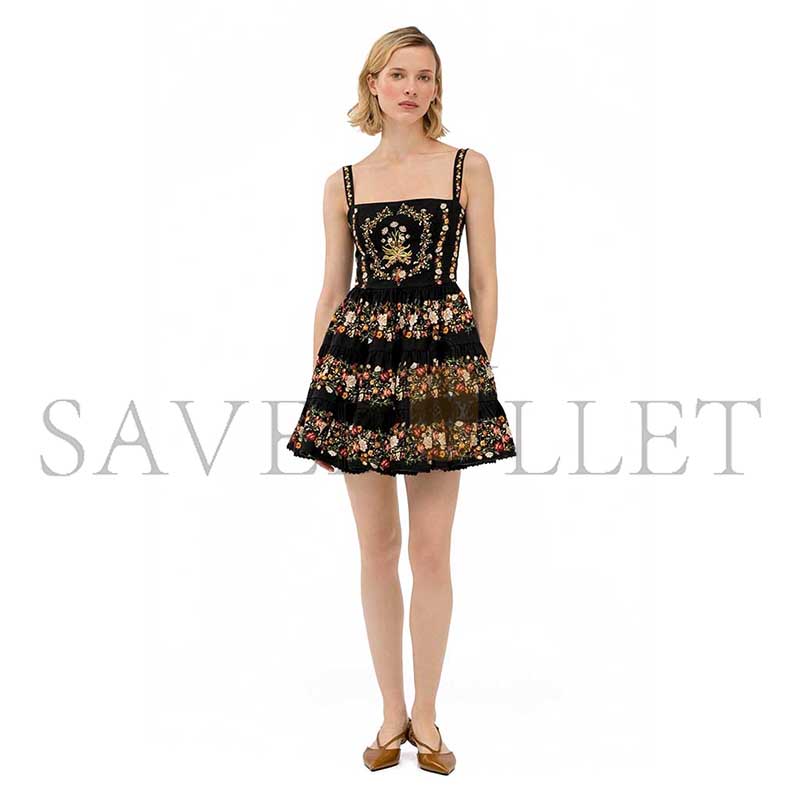 ZIMMERMANN AGUA BY AGUA BENDITA LIMA TIERED FLORAL-PRINT COTTON MINI DRESS 